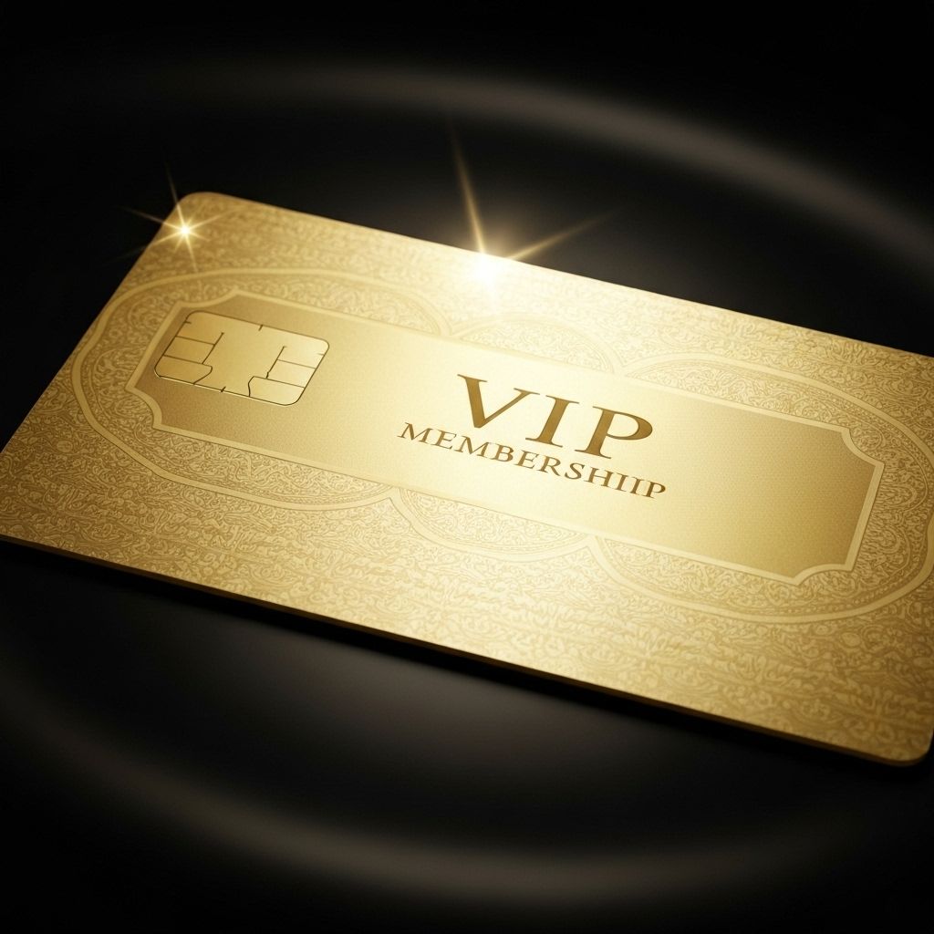 بطاقة عضوية VIP الذهبية لمتجر Beauty Zone Cosmetics
